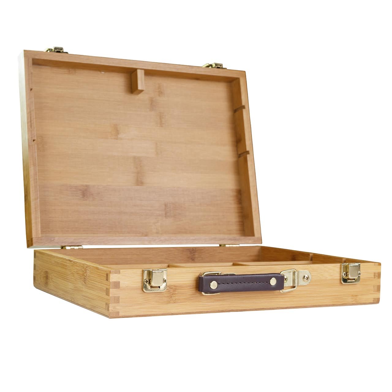 Pacific Arc 13&#x22; Bamboo Paint Box with 3 Compartments